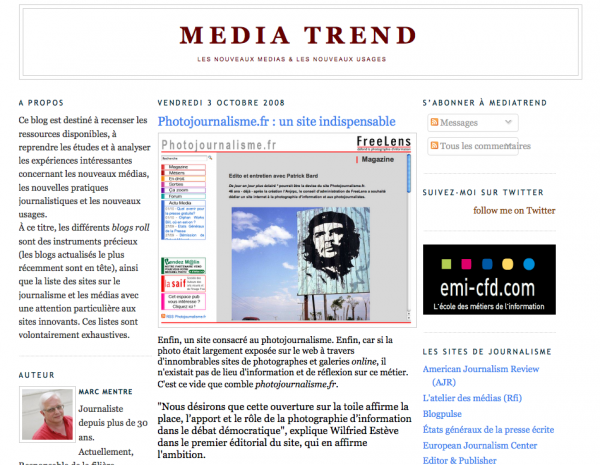 Le nouveau journalisme a son blog  École des Métiers de l’Information