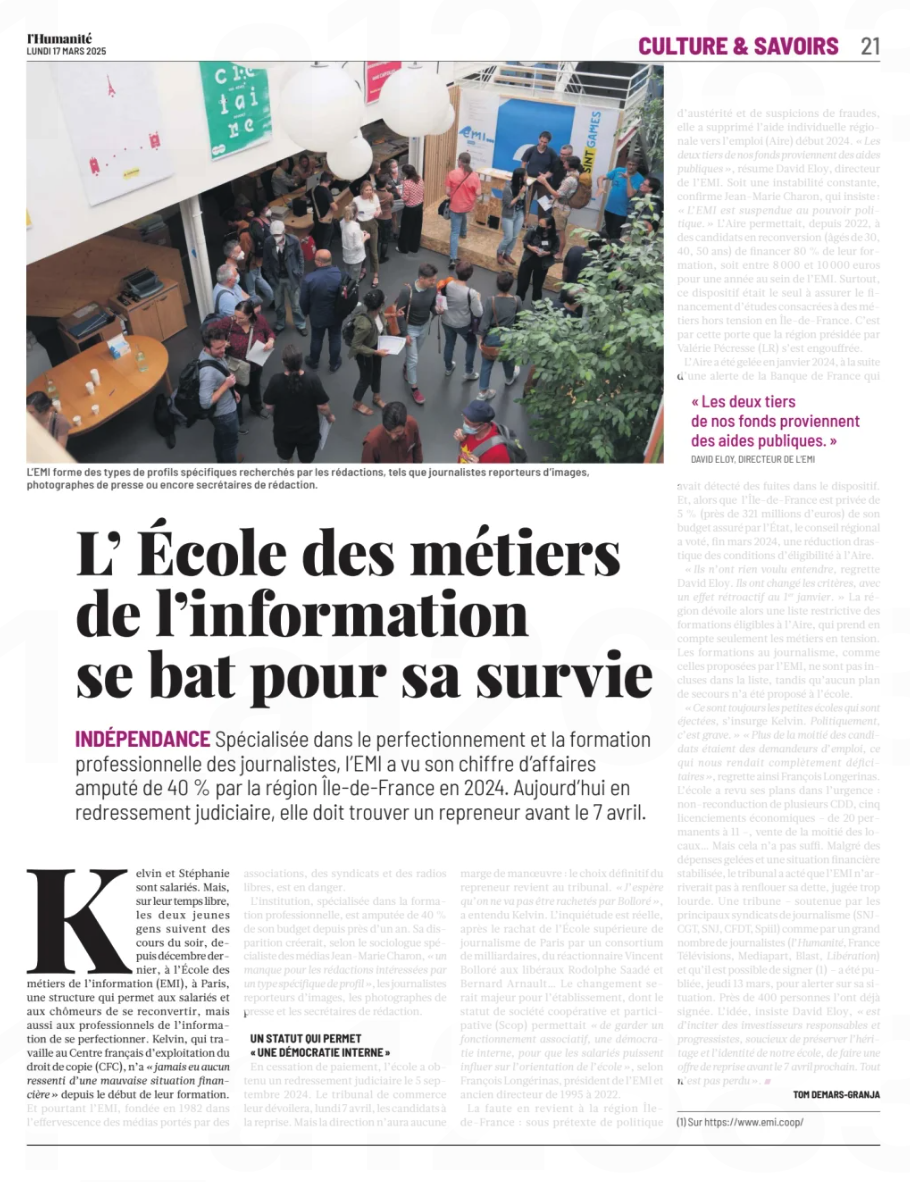 Lire l'article de "L'Humanité"